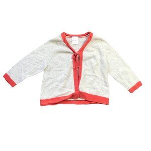 Hanna Andersson Neutral Knit Cardigan Sweater Toddler Girls 2T‎ Organic Cotton